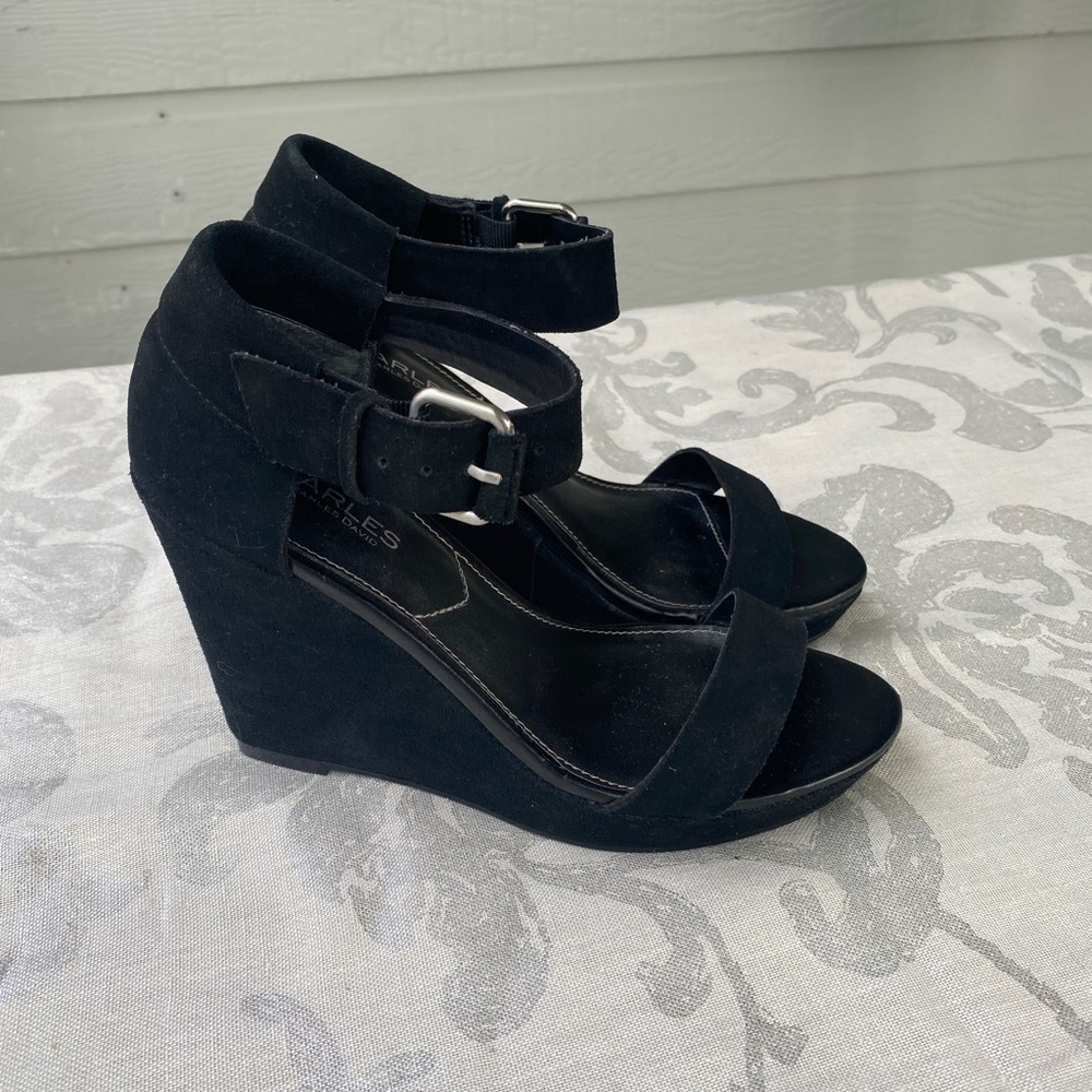 Charles by Charles David Leather Wedge Heels